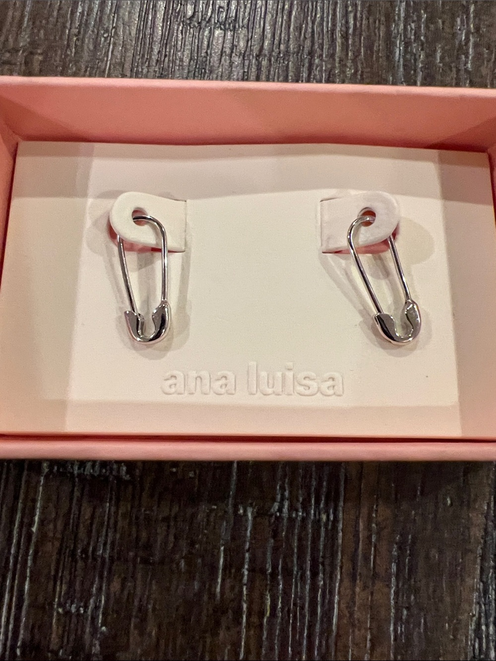 Ana Luisa Silver Safety Pin Hoop Earrings
